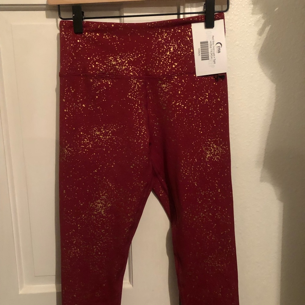 NWT Zyia Red Stay Gold Light n Tight 7/8 24”